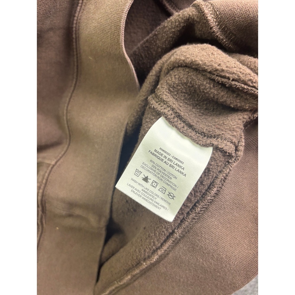 Nike Crewneck Sweatshirt Mens L Brown Embroidered Logo Fleece Pullover - Picture 7 of 8